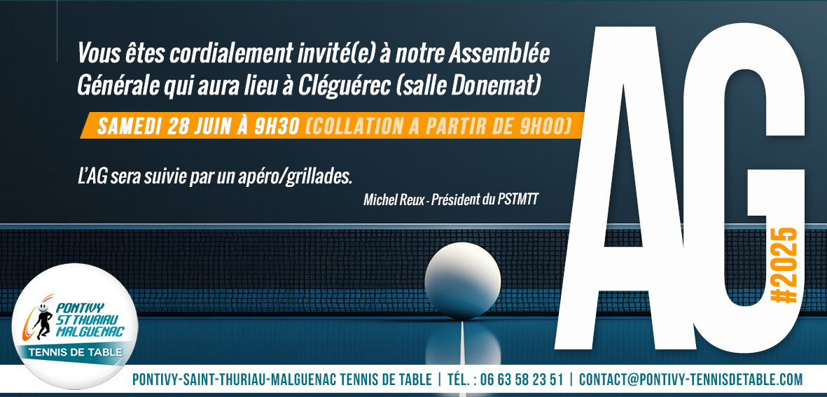 AG du club le samedi 28 juin à Cléguérec