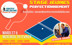 Stage Jeunes Perfectionnement | 27 et 28 février 2018