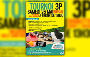 Tournoi 3P | Samedi 26 mai | Malguénac