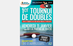 1er Tournoi de double à Malguénac